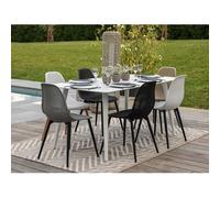 Table De Jardin Rectangulaire En Aluminium Blanc Corfou - 4 Places - Jardiline Multicolore