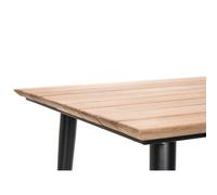 Table de jardin rectangulaire en bois teck comores avec 4 fauteuils comores - ja