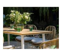 Table De Jardin Rectangulaire En Bois Teck Maldive - 4 Places - Jardiline Multicolore