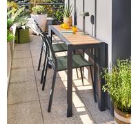 Table de jardin rectangulaire EVASION Honey / Graphite 2 places - Aluminium traité époxy Hespéride