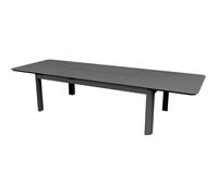 Table de jardin - Rectangulaire - Graphite - Aluminium - 10/16 personnes - 230 / 350 x 120 cm - Darius - PROLOISIRS
