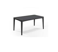 Table de jardin rectangulaire graphite en résine 6 personnes Girona Allibert by KE Graphite G