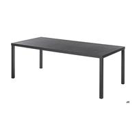 HESPERIDE - Table de Jardin Rectangulaire Piazza Gris Graphite - 8 Places - Aluminium Traité Epoxy Antirouille