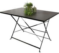 Table de jardin rectangulaire pliable – 110x70x70 cm – Métal gris – Pratique et résistante
