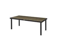 Outsunny Table de jardin – Table à manger 8 personnes – Aluminium – 190 x 90 x 74 cm – Marron