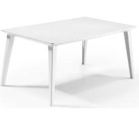 Table de jardin rectangulaire résine, 6 personnes, 157x98x74 cm, blanc, LIMA, Allibert by KETER