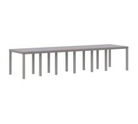 vidaXL Table de jardin rectangulaire 350 x 100 x 74 cm – Gris clair – en polyrotin