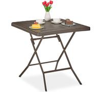 Relaxdays Table de jardin pliante effet bois