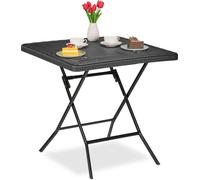 Relaxdays Table de jardin pliante effet bois