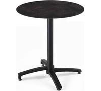Table de jardin ronde 60 cm inclinable aluminium et HPL ardoise - Oviala Opera