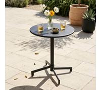 Table de jardin ronde bistrot avec plateau rabattable 70 cm anthracite - Oviala Palavas