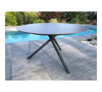 Paris Prix Table de jardin ronde en aluminium Pilat 129 cm Gris anthracite