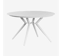 Table De Jardin Ronde En Aluminium Valérie Blanc Gardenia Ø100 Cm Blanc