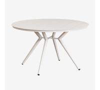 Table De Jardin Ronde En Aluminium Valérie Blanc Gardenia Ø126 Cm Blanc