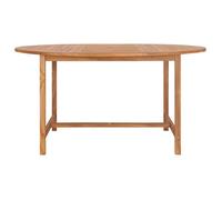 Table de jardin ronde en bois - Brun - 150 x 76 cm