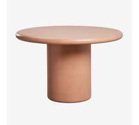 Table De Jardin Ronde En Ciment Namara Terracota Ø120 Cm Multicolore