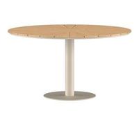 Table de Jardin Ronde en Teck Croft 120cm Beige