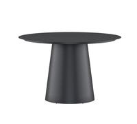 Table de Jardin Ronde Lanzo 120cm Noir