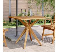 vidaXL Table de jardin carrée 110x110x75 cm bois massif acacia