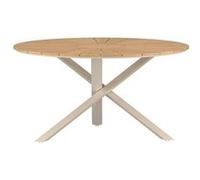 Paris Prix – Table de jardin Mexico ronde Ø140 cm naturel et beige