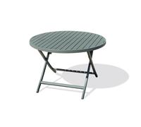 Paris prix Table de jardin ronde pliante - Kaki