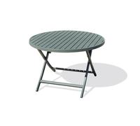 Paris prix Table de jardin ronde pliante - Kaki