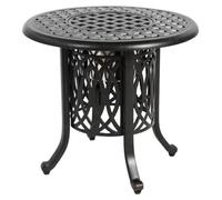 Table de jardin, seau à glace, repose-pieds réglables, noir