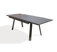 DCB Garden Table de jardin STOCKHOLM en aluminium extensible 8 places 150-225x96 cm Gris anthracite
