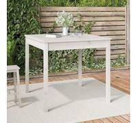 Table de jardin, table de buffet, table de repas pour l'extérieur, table multifonctionnelle, table pour terrasse, table de pique-nique, table de jeux, table pour marché aux puces, blanche, 82,5 x 82,5