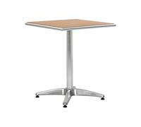 vidaXL Table de jardin argentée 60x60x70 cm aluminium et WPC