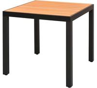 Table de jardin, table pour l'extérieur, table de balcon, table multifonctionnelle, table de buffet, table de bière, table de tente de bière, table pour marché aux puces, table en WPC et aluminium, 80