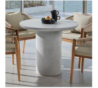 Table de jardin ronde TALMI 86,5x75,5cm - gris béton