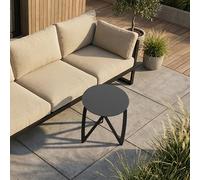 Table de Jardin Terrasse Métal avec Couche Poudre D'Appoint Balcon