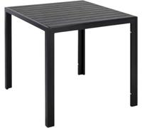 Table de jardin Valora - Aluminium - Pour l'intérieur et l'extérieur - Table de jardin carrée - Noir - Table de bistrot - Table de salle à manger - Résistant à la chaleur et aux intempéries