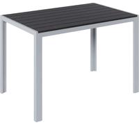 Table de jardin Valora - Table de jardin - Table de repas pour l'extérieur - Outdoor - Pour le jardin et la terrasse - Table rectangulaire en aluminium avec plateau latté métallique - 110 × 70 × 73 cm