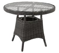 TABLE DE JARDIN VENDUE SEULE - TECTAKE - Table de jardin et aux UV Plateau en verre de sécurité amovible - Gris