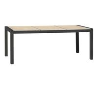 Table de jardin VENISE 195x90 cm aluminium et céramique gris DCB Garden