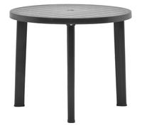 vidaXL Table de jardin anthracite 89 cm plastique