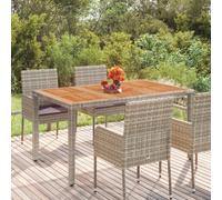 Table de jardin vidaXL - Gris 150x90x75 cm