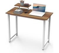 Table de jeux - LDSZXNE - Bureau Gamer avec Surface en Bois MDF - Capacité de charge 150 kg - Noyer+Blanc