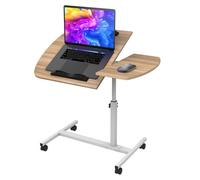 Table de Lit à Roulettes Inclinable - DHHOZAMZ - Hauteur Réglable 61-96 CM - Bois - Pliable - Avec Baffles