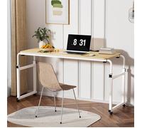 Table de lit Bureau - WILITTO - Hauteur Réglable - Plateau Inclinable - Multifonctionnel - pour lit Queen - 120X40X85CM