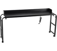 Table de lit mobile avec 4 roulettes (dont 2 avec freins) et prise électrique