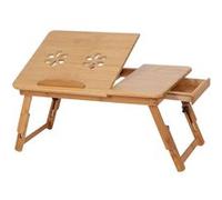 Table de lit pour ordinateur portable PC pliable avec pieds réglables en hauteur en bois Multicolore G