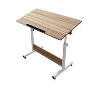 Table de lit réglable en hauteur avec plateau inclinable, bureau debout mobile sur roulettes, bureau d'ordinateur portable pour lit et canapé, hauteur réglable de 70 à 90 cm