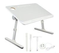 Table de Lit, réglable et Portable, avec un ventilateur USB et une petite lampe, 60x40cm - Agrent