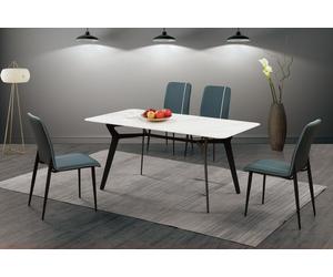 Table de luxe Tables Meubles de salle à manger Ensemble complet 5 pièces Groupe 180x90