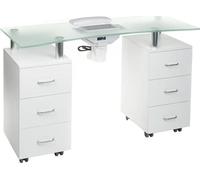 Table de manucure avec aspirateur de poussière BD-3425-1+P, blanche