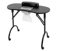 Table de manucure pour techniciennes en ongles, portable et pliable, avec aspirateur de 5,5W et 3 sacs à poussière, surface de travail de 90 x 40 cm, capacité de charge de 30 kg, idéale pour la pose d