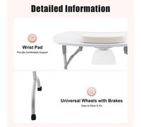Table de manucure professionnelle - Aspirateur intégré et large surface de travail - Blanche